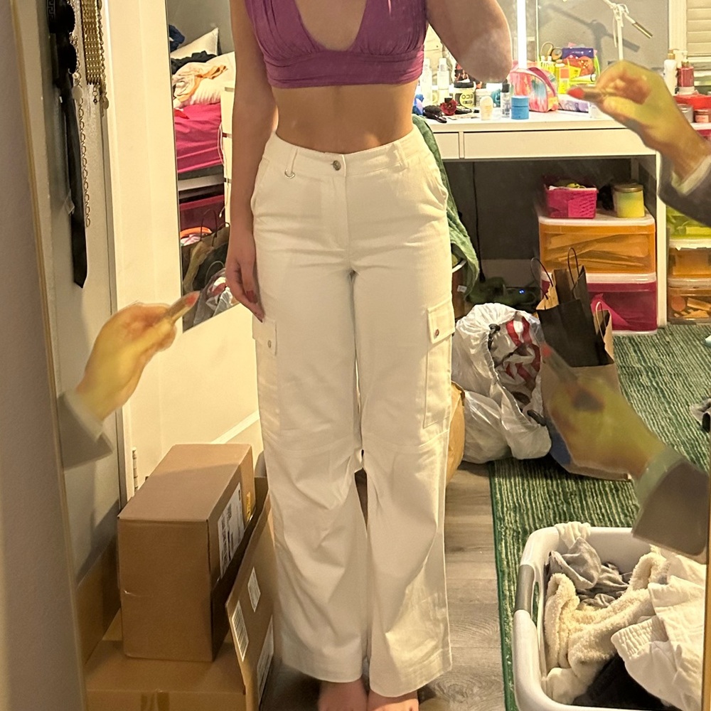 White Princess Polly Cargo Pants